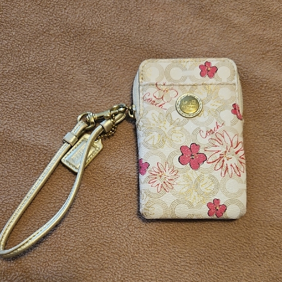 Coach Cream and Pink Floral Phone Case - Picture 1 of 3